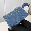 Denim de qualité de dim Blue portefeuille Men de concepteur Holder Fashion Zipper Purse Pourse Femmes Keychain Pouche de clé Pouche clés Coin Bourses Man Woman Small Wallet