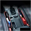 Car Organizer Pu Leather Storage Seat Slip Gap Case Pocket Mtifunctional Driver Catcher Cup Holder Accessories Drop Delivery Automobil Otf5K