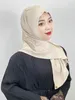 Hijabs Muslim Hijab Diamond High Elasticité Couleur solide Hijab Écharpe islamique Prêt à porter