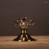 Bandlers porte-lotus en verre classique Table ornementale en métal Conmises à la verrerie