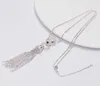 Designer trend GTM.s925 Sterling Silver Carter Leopard Head Tassel Necklace Versatile Womens Style Exaggerated Design Sweater Chain