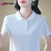 Women's Polos Summer Polo Shirt T-shirt Short Sleeve Sport Elegant Woman Basic T-shirts Lady Tops Tees Plus Size For Women