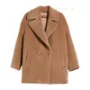 Designer Coats Cashmere Coats Luxury Coats MaxMaras 2024 Nieuwe dames met dubbele borsten met dubbele borsten