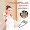 Drahtloser Hals und schulterkneten Massage Kissen elektrischer Nacken und Rückenmassagegeräte Rückenkörper entspannter Massage Schal 240408