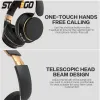 Accessories Stonego Stereo Bluetooth Headphones Foldable Wireless Headset Hifi Deep Bass Sound Hd Microphone Pu Leather Earmuffs