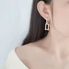 Fashion Simple Ttifeeny Moles d'oreilles polyvalentes petites et tendance en forme de U Patchwork Design pour boucles d'oreilles Style de boucle d'oreille Girl Girl Mixed Batch