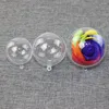 Figurines décoratives 15pcs 5cm en plastique transparent Ball Fillable Sphere creux de Noël