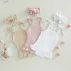 Rompers Ma Baby 0-18m recém-nascido infantil bebê meninas garotas madrões malhas bobina sem mangas macacão geral roupas de cor sólida d01 d240425