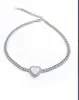 Серебряные ожерелья сердца для женщин роскошные серебряные серебряные серебряные серебряные