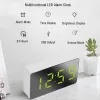 Relógios LED de despertador digital LED de superfície curvada Modo de relógio eletrônico Modo Snooze Relógio de mesa de mesa para decoração de casa