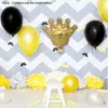 Party Decoration 10st Mini Crown Aluminium Foil Balloons Gold Sier Pink Blue for Christmas Wedding Birthday