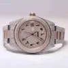 Trending Diamond bezaaid rond briljante gesneden Moissanite -horloge in roestvrijstalen Hoogwaardige handgemaakte koninklijke horloge voor mannen