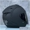 Motorcycle Helmets Sz-4 Matte Black Half Helmet Summer Season Women And Men Racing Ece Appd Casco Casque Drop Delivery Automobiles Mot Otj30