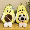 Gevulde pluche dieren fruit avocado basketbal voetbal pluche speelgoed 35 cm cartoon gevulde plushie kussen zachte pop babykamer decor voor schattig verjaardagscadeau