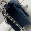 Sac de soirée Luxury Designer Diamond Crossbody Sac Fashion Fashion Silver Chain Sac à épaule Willow Nail Diamond Sac à main de haute qualité Sac fourre-tout complet en cuir de haute qualité