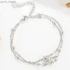 Chain 925 Sterling Silver Bracelet Pentagram Sugar Ball Bead Bracelet For Woman Engagement Wedding Charm Jewelry Gifts