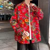 Camisas casuales para hombres camisa para hombres manga larga primavera otoño otoño chino chino chino china floral cómoda marca juvenil marca