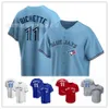 Baseball Jerseys Shirt Bluebird 11 # Jersey Men's Broidered Fan version 2022 Couleur bleu clair rouge