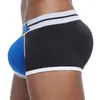 Underpants JOCKMAIL Brand Sexy Men Underwear Bulge Enhancing Boxer Include Penis Pad And Hips Buttocks Double Removable Push Up Cup