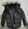 Designer-Top Brand Big Wolf Fur Mens Down Parka Winter Jacket Arctic Navy Black Green Red Outdoor Hoodies Shipping