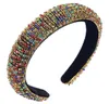 Haarclips Barrettes Verkopen Bling Rhinestone Sponge Headbands for Women 2021 Bejeweled Plavded Handmade Jewel Headband200Z8988316