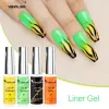 Gel 7pcs/kit Venalisa Liner Gel Super Texture Gel Lacquer Gorgeous Color French Gel Nail Art Design Painting Gel Nail Polish Set