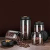 Storage Bottles Jars Coffee beans vacuum sealed jar transparent glass food storage household moisture-proof air extraction airtight container H240425 CJTP