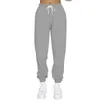 Lu Lady Yoga Ninth Pants Running Fitness All Joggers Soft High-midjiga stretchdamer Joggar Sweatpants Haren Pants Women