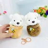 Creative Honey Pot Bear Plush Toy Pendant Cute Little Bear Doll Keychain Wholesale Doll Doll Bag Pendant