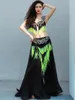 Stage Wear Women Adult Sequin Flash Drill Hollow Out Belly Dance Clothing Dynamic Tassel Split Dancewear Competition Performance Costumes