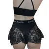 Sexy Lace Mesh Mini Micro Skirts for Women Party Club Night Black White Red See Through Pleated Skirt Thong Sleepwear Lingerie