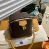 Diseñador Nuevo bolso cuadrado solucionada en caso de bacina Mujeres bolsos para el hombro bolsos de bolso de bolso de bolsillo de bolsillo de bolsillo