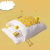 Pillow Cat Cave Bed Lit Sleep Sleep Selfwarming Calming Cyy Pad Cushion avec oreiller