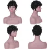 Curly Pixie Cut Wigs for Black Femmes Heuvrages humains Bob Bob Bob Hust Hair Wig Gluless Wig en couche Aucune Wig Front Wig Full Machine Full Wig 1B couleur