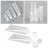 Butelki 30pcs 15 ml100 ml puste napełnienie plastikowe rurki do ściskającej rurki kosmetyczne miękkie plastikowe rurkę butelkę z klapką z klapką