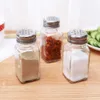 Food Savers Storage Containers Glass seasoning bottle black and white salt pepper shake kitchen storage tools supplies H240425