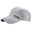 Breda randen hattar hink hattar fashionabla mens sommar utomhus sport baseball hatt löpande solhatt populärt nytt coolt och snabbt torkningsmask hatt 6 färger 240424