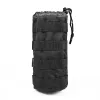 Bags Tactical Water Bottle Bag MultiFunction Outdoor Adjustab Drawstrin Molly System Attached To Other Gear Nylon Hole Design Black