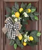 Couronnes de fleurs décoratives avec des citrons artificiels fausses couronnes florales couronne petite marguerite 3540cm de la simulation d'été de printemps DO3516422