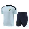 Jerseys de futebol Men's Tracksuits 2024 Copa Pré-Match Kit de aquecimento para o conjunto de treinamento de Jersey de futebol para crianças em francês e português