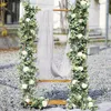 장식용 꽃 5.9 피트 교수형 결혼 장식 아이비 가짜 식물 유칼립투스 화환 인공 꽃 홈 데코 로즈 포도 나무