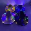 Breite Krempe Hüte Eimerhüte Neuheit Disco LED Light Bride Cowgirl Hat Fluoreszenz glühende Cowboyhut Club Requisiten Neon Luminous Hut Bachelorette Lieferungen Y240425