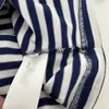 American Navy Stripe Loe Trendy Brand High Version High