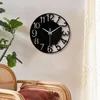 Zegary ścienne 30 cm nowoczesny styl modny i minimalistyczny wydrążony cyfrowy cichy zegar domowy dekoracja salonu do sypialni