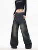 Dames jeans ster Rivet Distressed High Street Amerikaanse vintage broek gewassen enkellengte vrouwen y2k rechte breedbeen denim broek