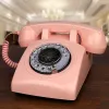 Accessoires Cordond Black Fandline Phones For Home Antique Rotary Dial Office Téléphone Classic Old Fashion Phone For Dec Decal News Gift