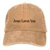 Ball Caps Jesus God Cross Multicolor Hat Peaked Women's Cap Loves You Texts Personalized Visor Protection Hats