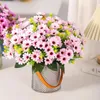 Dekorative Blumen künstlicher Gänseblümchen Gerbera Blume Seidenkamille Hochzeit Home Dekoration Vase Arrangement Gartenparty