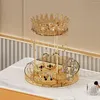 Kitchen Storage 360° Rotating Jewelry Organizer Display Stand Crown-Shaped Necklace & Bracelet Hanging Tower Rack-B