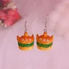 Kolczyki Dangle 1Pair Fun Food Zagraj w kreskówkę Tosty Taste Oczy biżuteria hamburgera